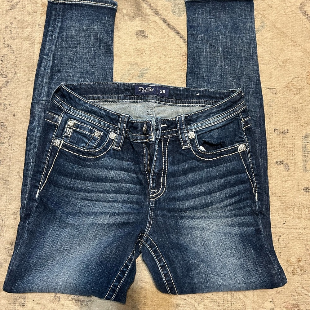 Miss Me Dark Blue Skinny Jeans size 28 Waist